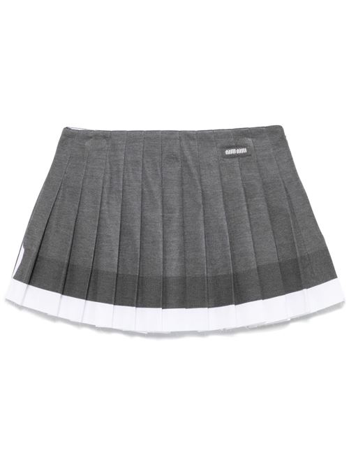 Poplin knit mini skirt MIU MIU | MG233315Q9F0I13